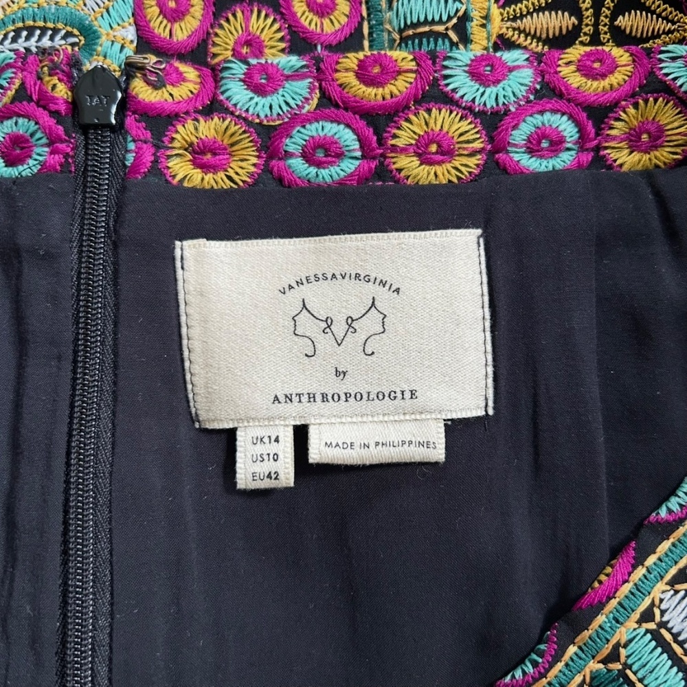Moroccan Nights Vibrant Embroidered Midi Skirt (Vanessa Virginia, Anthropologie) - Picture 4 of 4